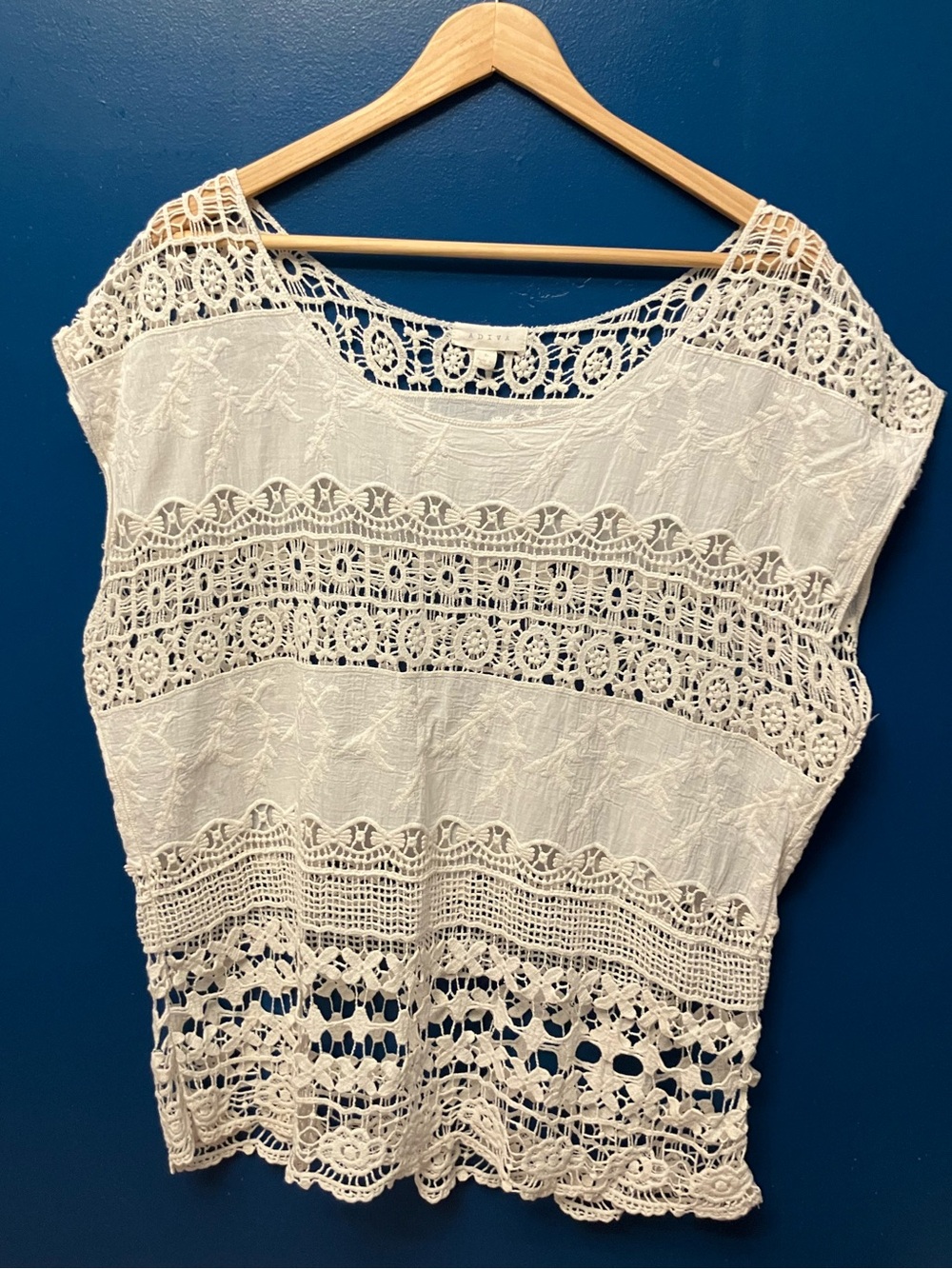 Adiva White Crochet Lace Boho top